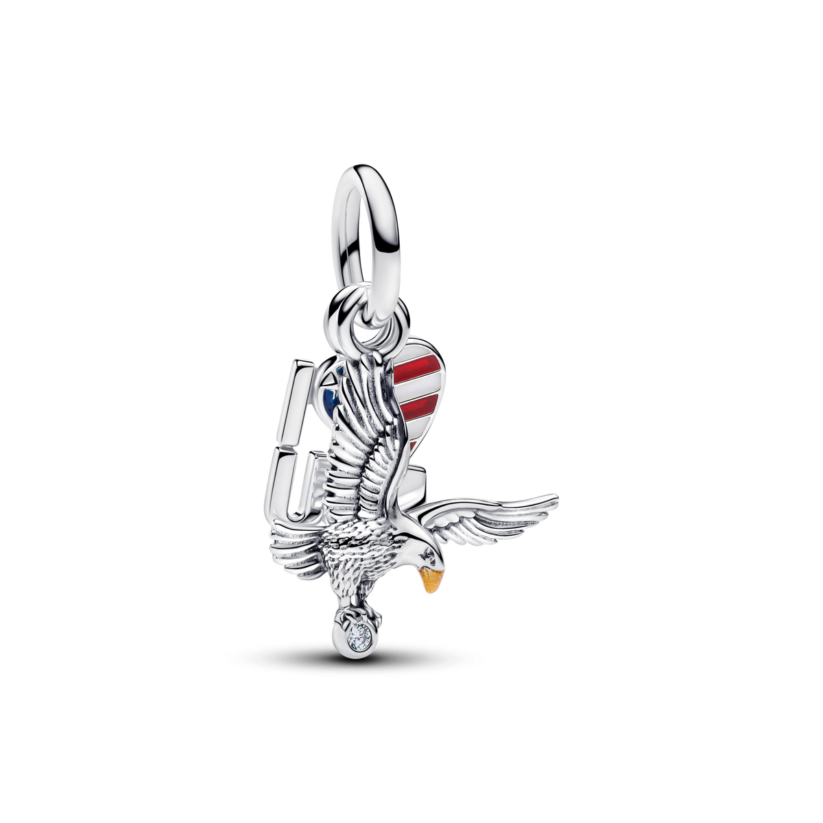I Love USA Double Dangle Charm