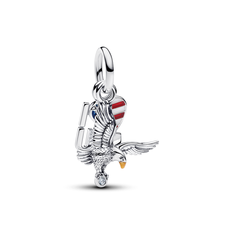 I Love USA Double Dangle Charm