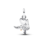 I Love USA Double Dangle Charm