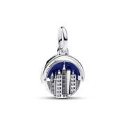Spinnable New York Skyline Dangle Charm 