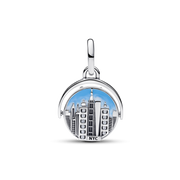 Spinnable New York Skyline Dangle Charm 