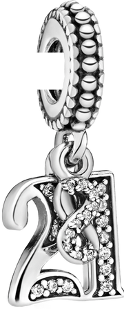21st Celebration Dangle Charm