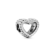 Beaded Open Heart Charm