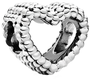 Beaded Open Heart Charm