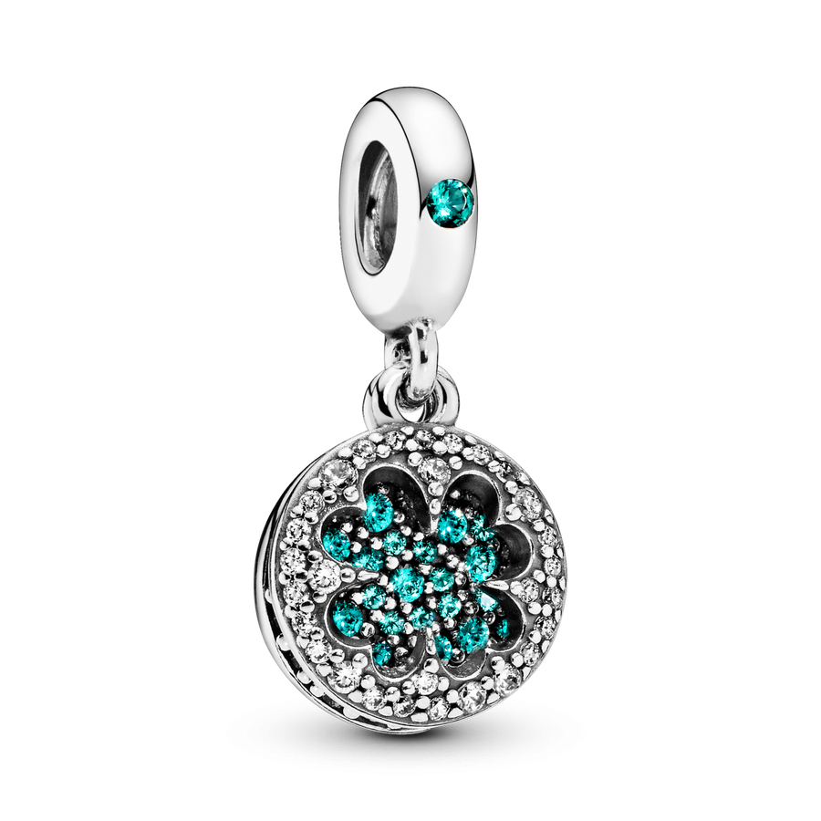 Lucky Four Leaf Clover Dangle Charm