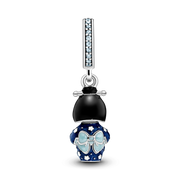 Japanese Doll in Blue Kimono Dangle Charm
