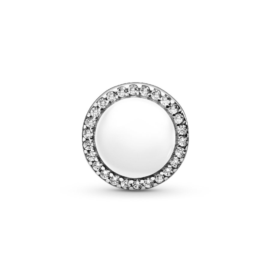 Engravable Sparkling Button Charm