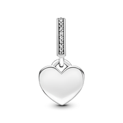 Engravable Heart Tag Dangle Charm
