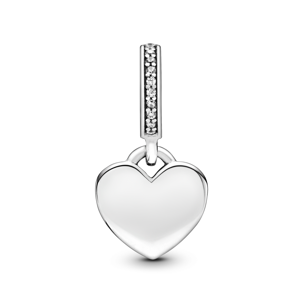 Engravable Heart Tag Dangle Charm