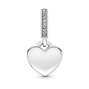 Engravable Heart Tag Dangle Charm