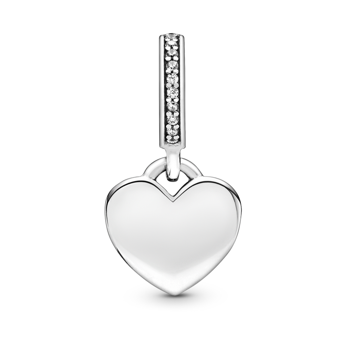 Engravable Heart Tag Dangle Charm