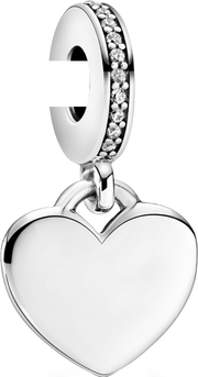Engravable Heart Tag Dangle Charm