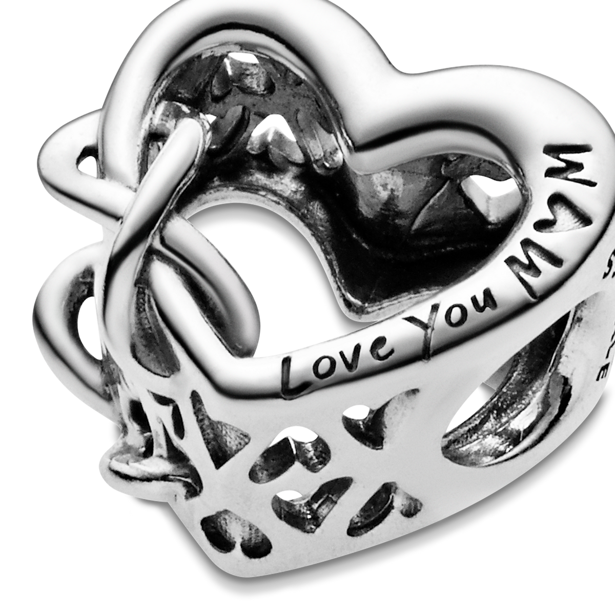 Love You Mom Infinity Heart Charm
