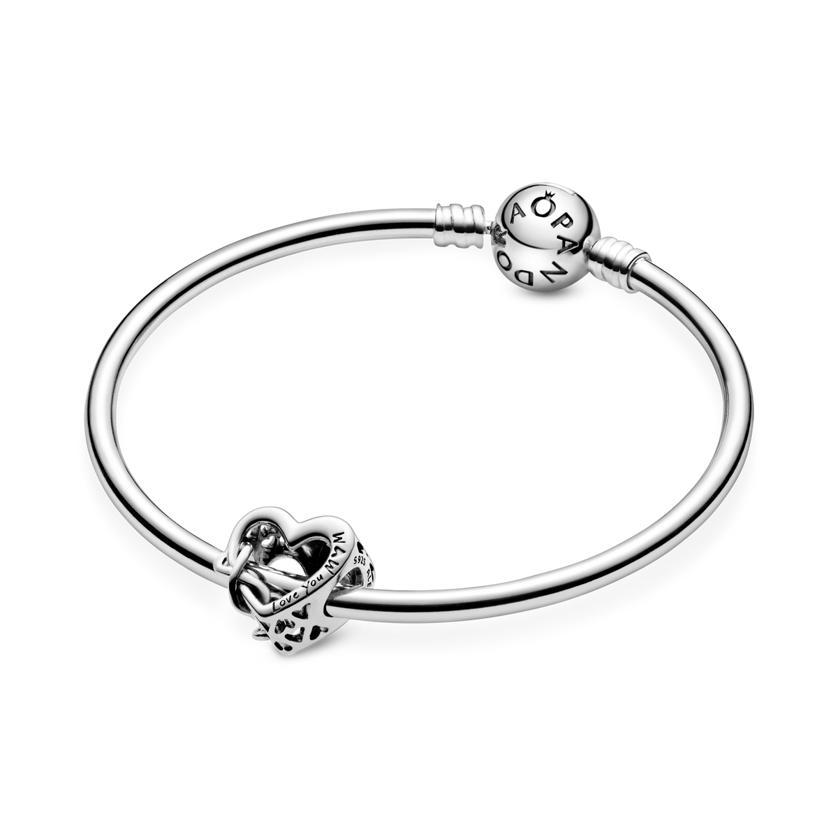 Love You Mom Infinity Heart Charm