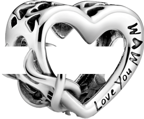 Love You Mom Infinity Heart Charm