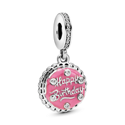 Pink Birthday Cake Dangle Charm