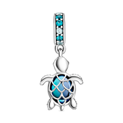 Murano Glass Sea Turtle Dangle Charm
