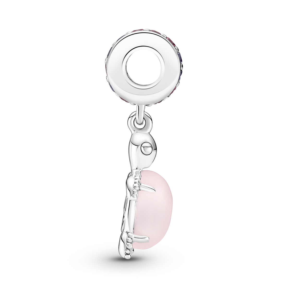 Murano Glass Pink Sea Turtle Dangle Charm
