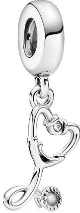 Stethoscope Heart Dangle Charm
