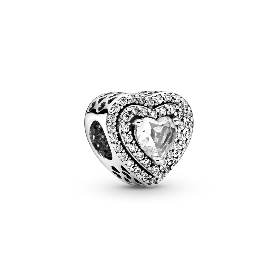 Sparkling Leveled Hearts Charm