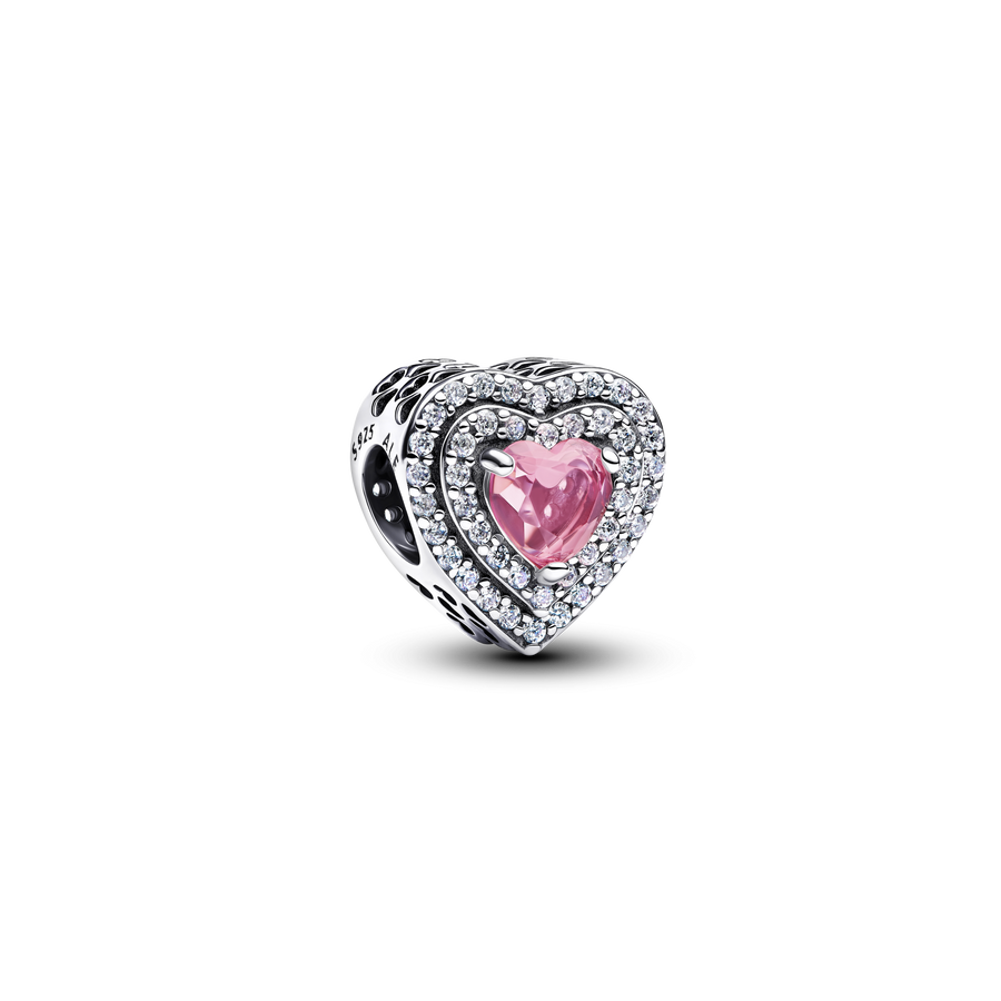 Sparkling Leveled Hearts Charm