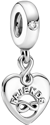 Friends Forever Heart Dangle Charm