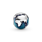 Blue Globe Clip Charm
