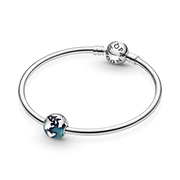 Blue Globe Clip Charm