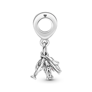 Airplane, Globe & Suitcase Dangle Charm