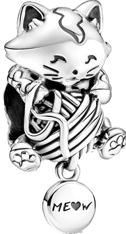 Kitten & Yarn Ball Charm