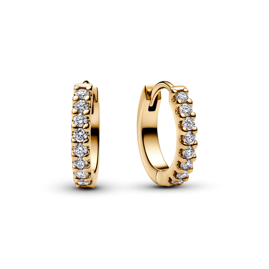 Pandora Era Lab-grown Diamond Hoop Earrings 14K Gold