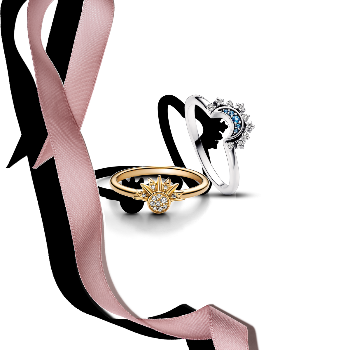 Celestial Sun and Moon Ring Set