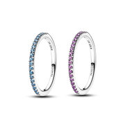 Silver Friendship Bands Ring Set