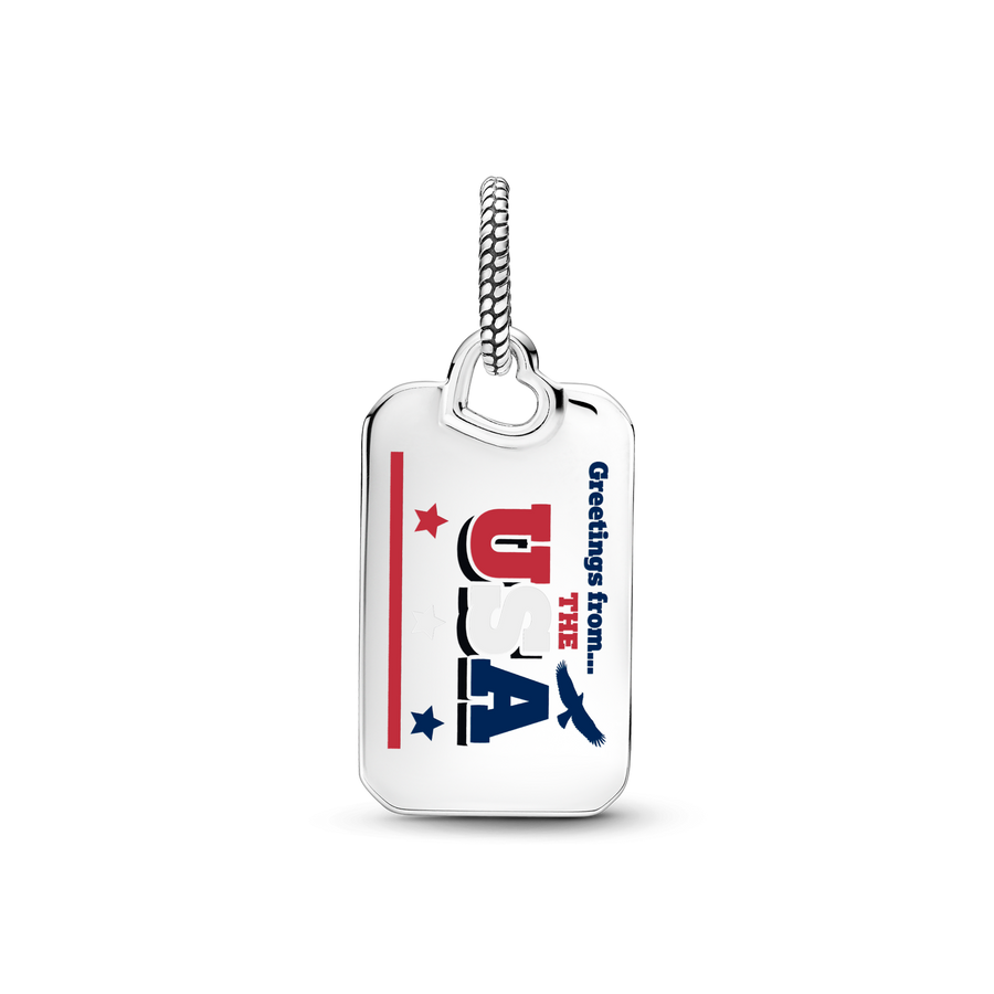USA Postcard Dangle Charm