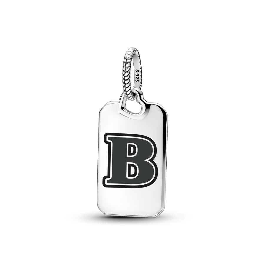 Letter B Rectangle Pendant