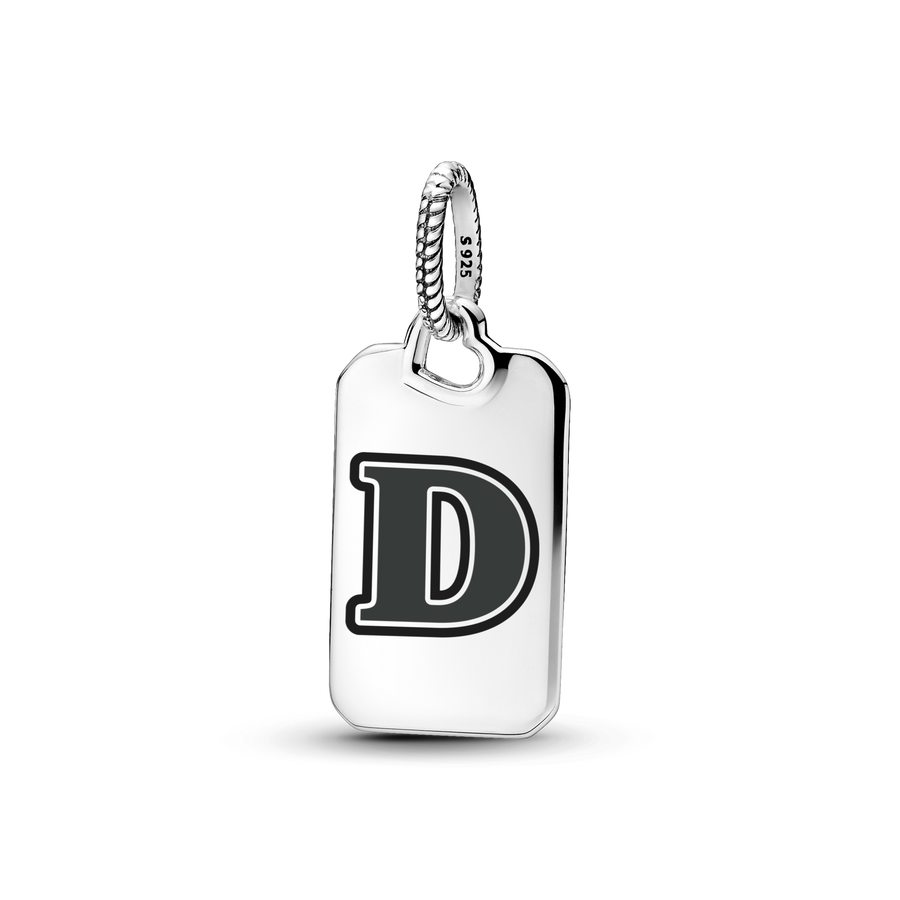 Letter D Rectangle Pendant