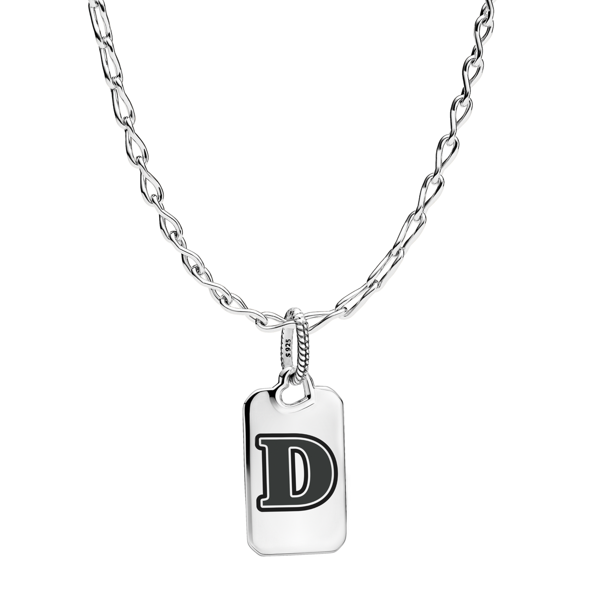 Letter D Rectangle Pendant