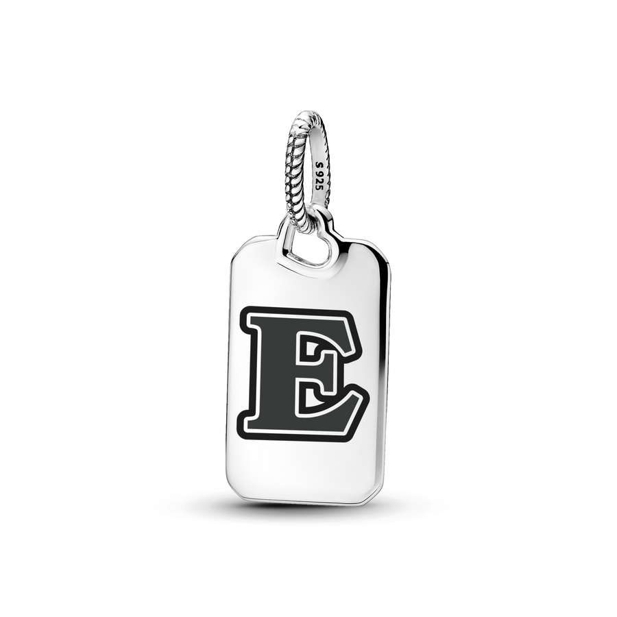 Letter E Rectangle Pendant