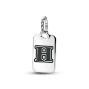 Letter H Rectangle Pendant