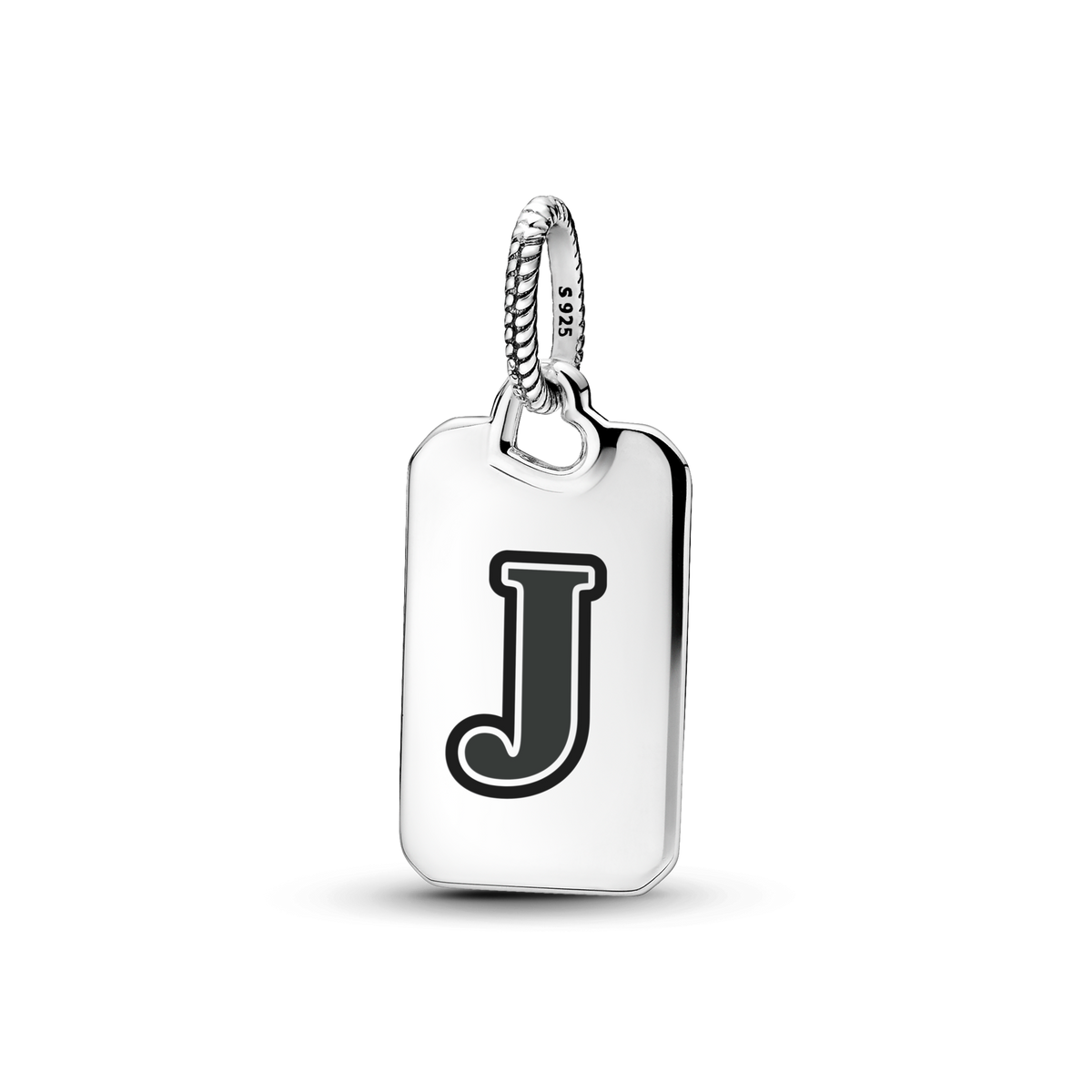 Letter J Rectangle Pendant