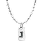 Letter J Rectangle Pendant