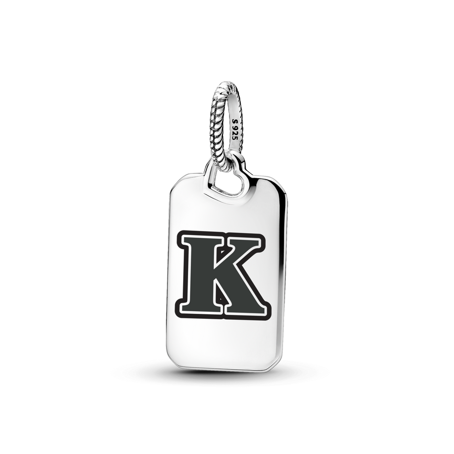 Letter K Rectangle Pendant