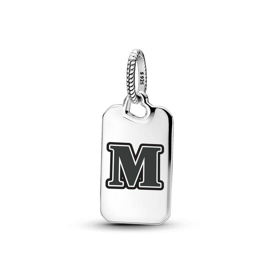 Letter M Rectangle Pendant