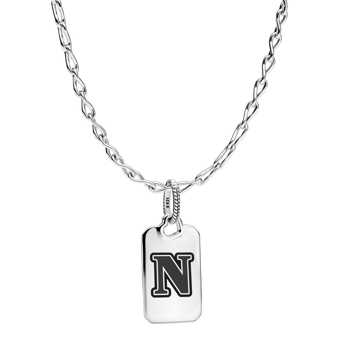 Letter N Rectangle Pendant