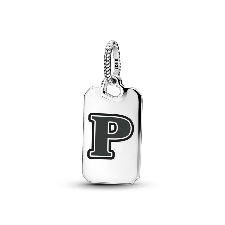 Letter P Rectangle Pendant