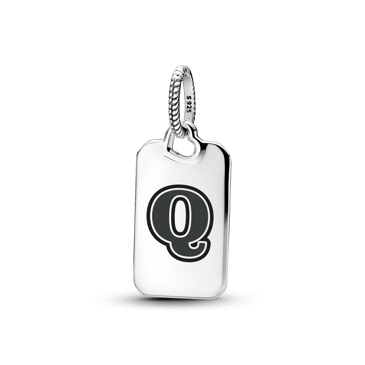 Letter Q Rectangle Pendant