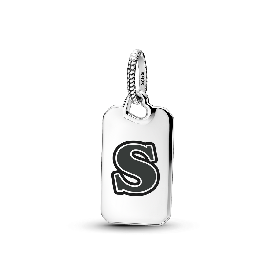 Letter S Rectangle Pendant