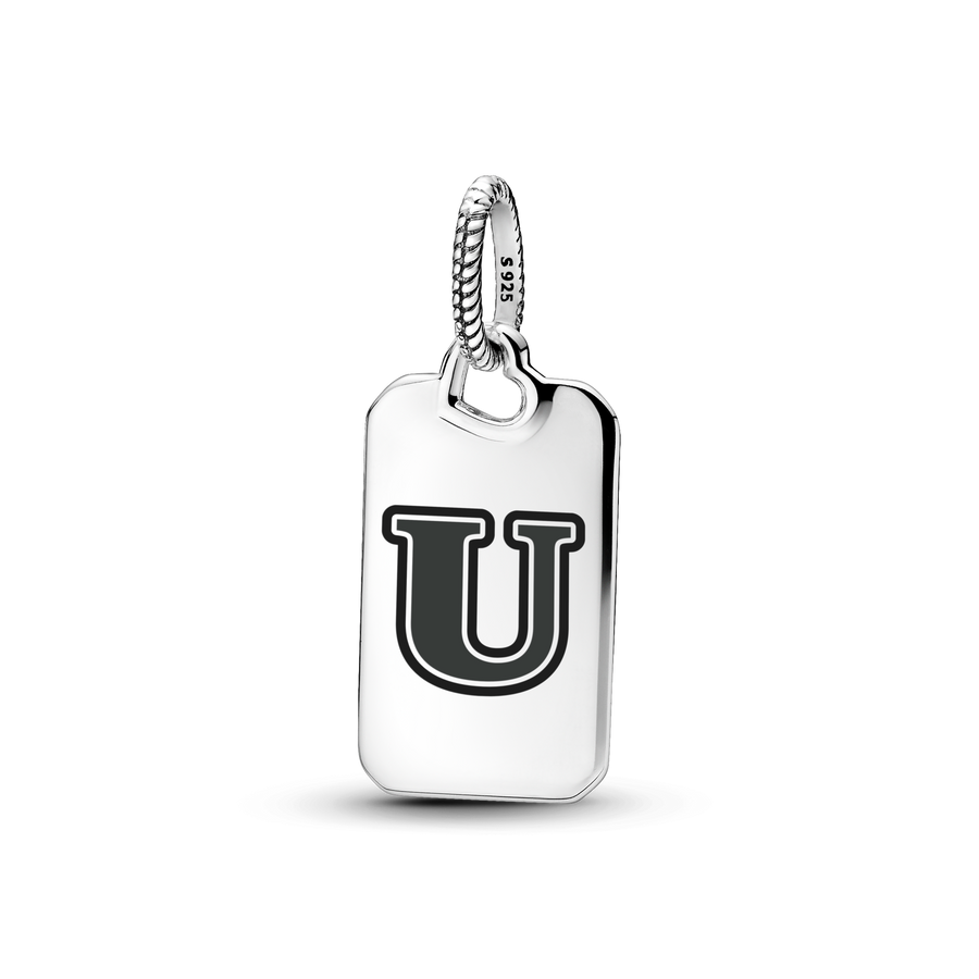 Letter U Rectangle Pendant