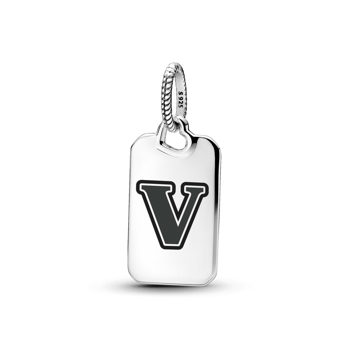 Letter V Rectangle Pendant