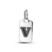 Letter V Rectangle Pendant